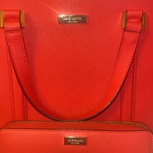 Kate Spade Red Women's Bag with a matching wallet
